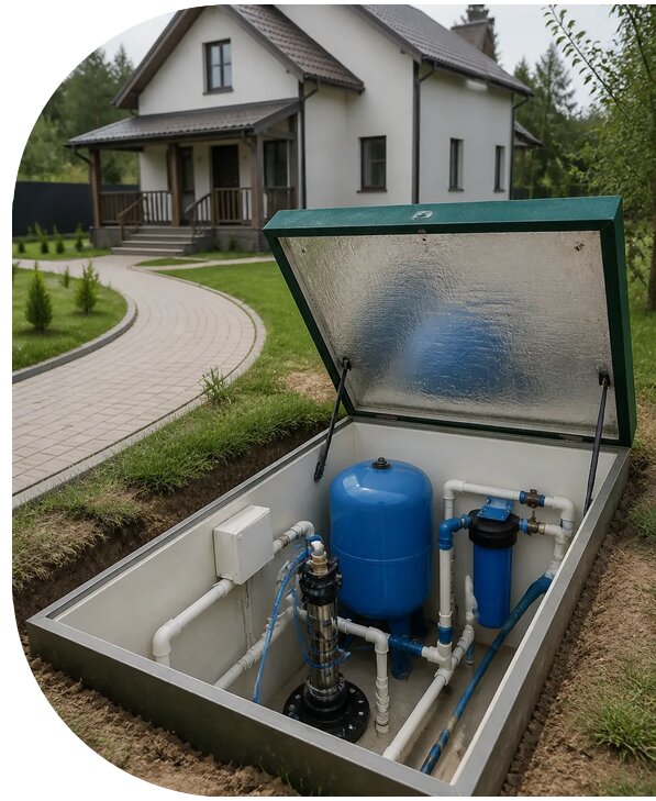 Автономное водоснабжение дома в Ивантеевке от 154305 р. | АПаруса-Внт